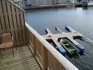 Rørvik Rorbuer 55qm Appartement: Blick zu den Angelbooten