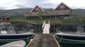 Vevelstad Rorbu: Ferienhäuser vom Bootssteg aus